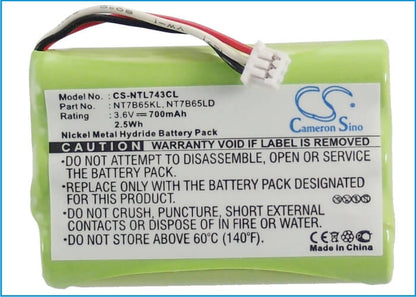 3.6V, 700mAh, Ni-MH Battery fits Kirk, 3040, 4020, 2.52Wh