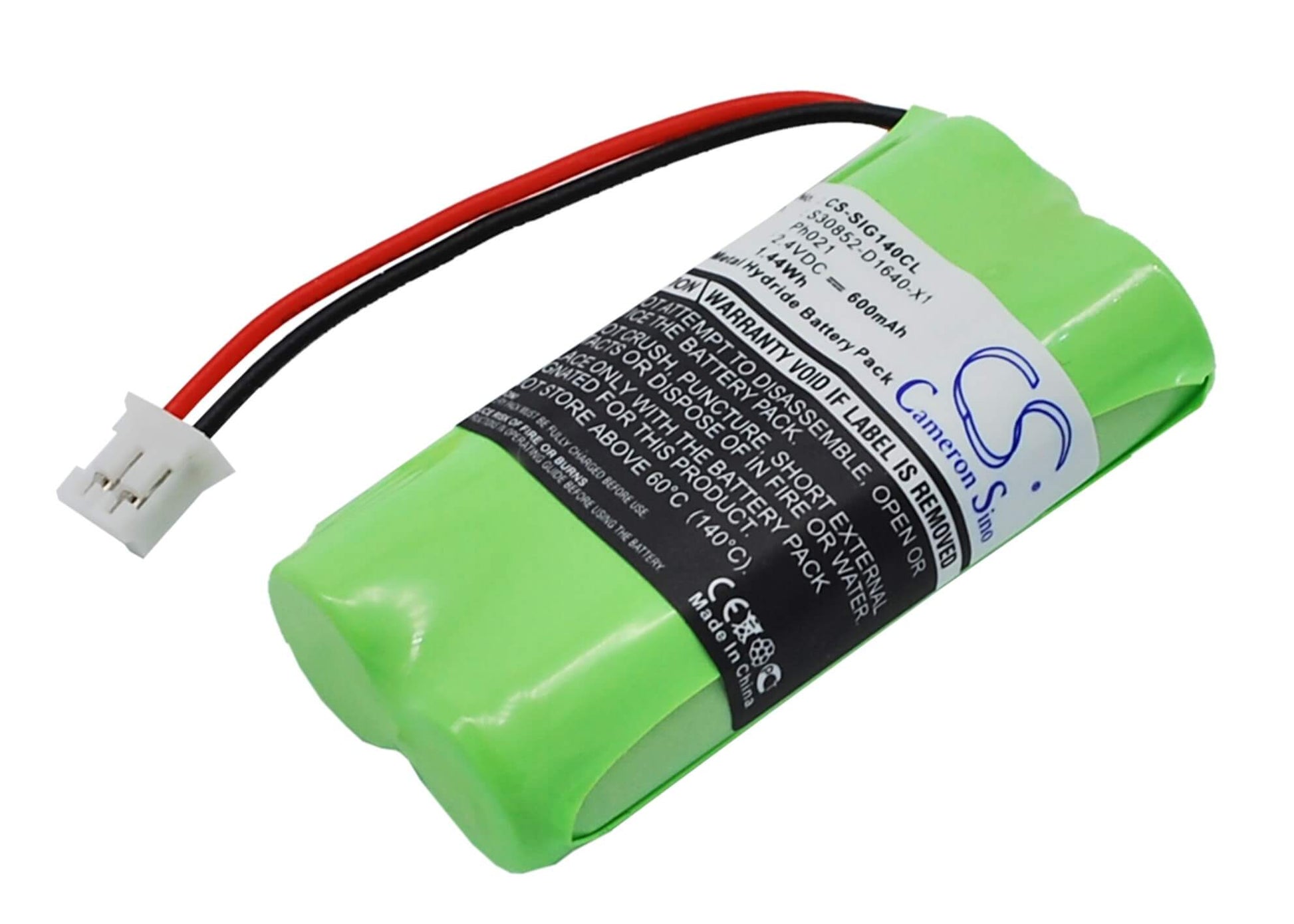 2.4V, 600mAh, Ni-MH Battery fits Siemens, Gigaset 140, 1.44Wh