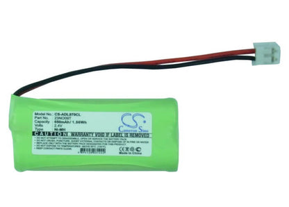 2.4V, 650mAh, Ni-MH Battery fits Binatone, Big Button Combo, 1.56Wh