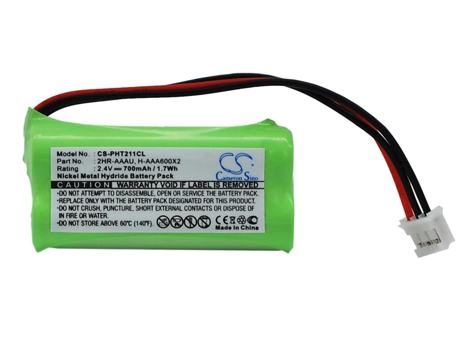 2.4V, 700mAh, Ni-MH Battery fits Philips, 215 Quattro, Aleor 300, 1.68Wh