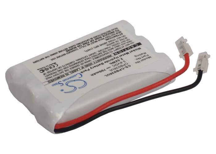 3.6V, 700mAh, Ni-MH Battery fits Gp, 60aaam3bmu, 2.52Wh