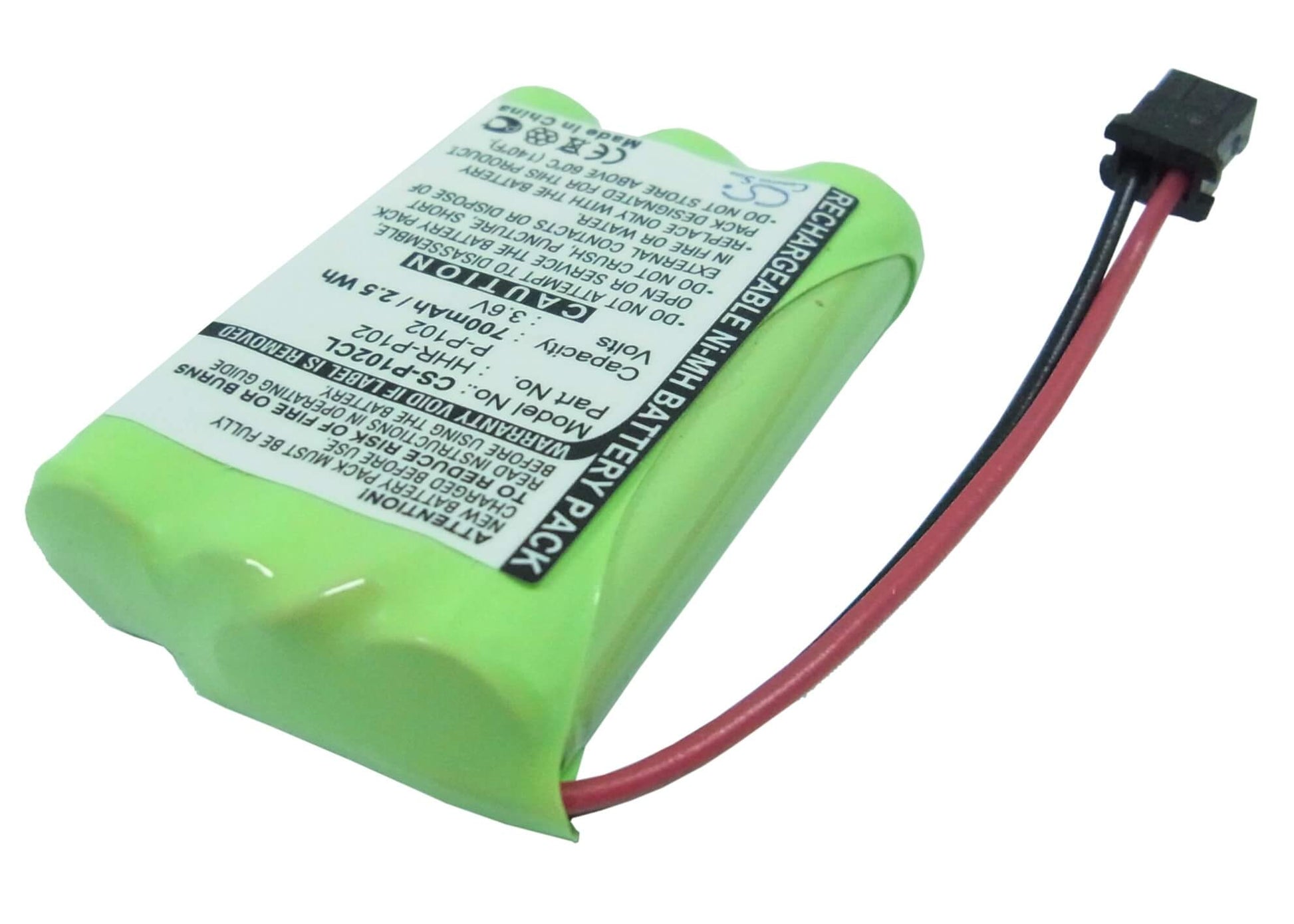 3.6V, 700mAh, Ni-MH Battery fits Uniden, Bt1001, Bt1004, 2.52Wh