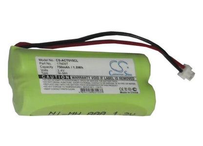 2.4V, 750mAh, Ni-MH Battery fits Ntl, R66, R77, 1.8Wh