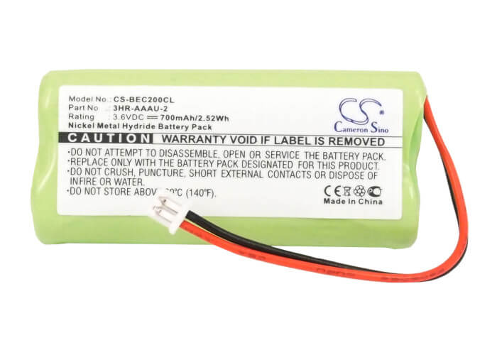3.6V, 700mAh, Ni-MH Battery fits Bang & Olufsen, Beocom 2, 2.52Wh
