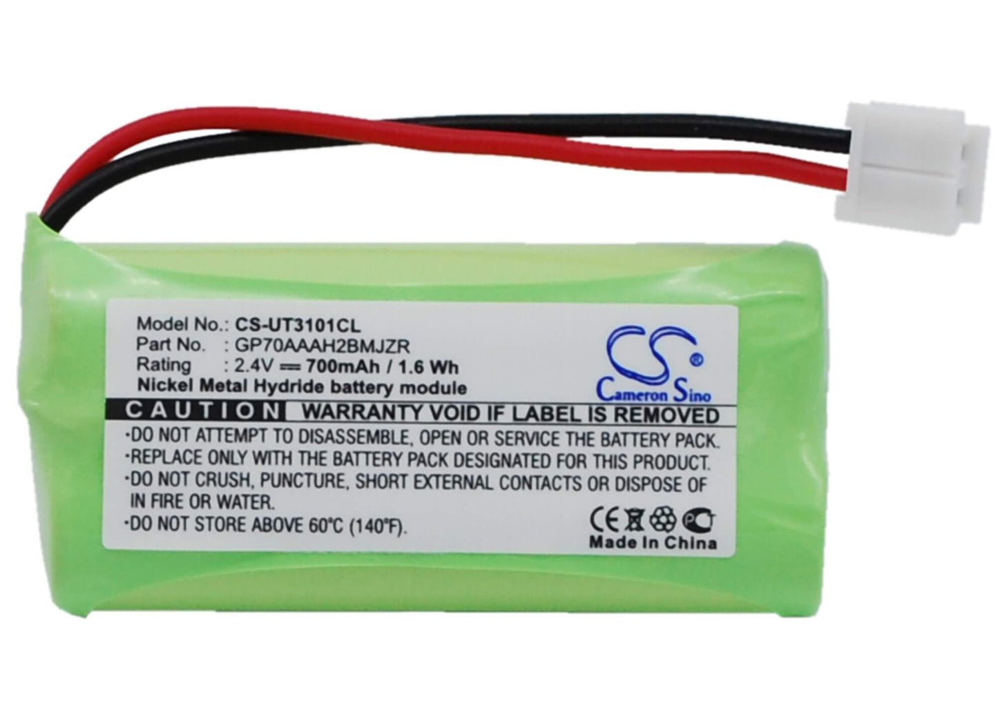 2.4V, 700mAh, Ni-MH Battery fits Philips, Sjb2121, Sjb-2121, 1.68Wh
