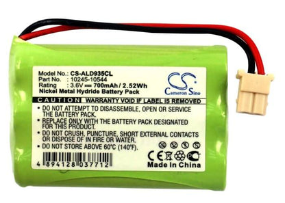 3.6V, 700mAh, Ni-MH Battery fits Tele2, I-hear, 2.52Wh