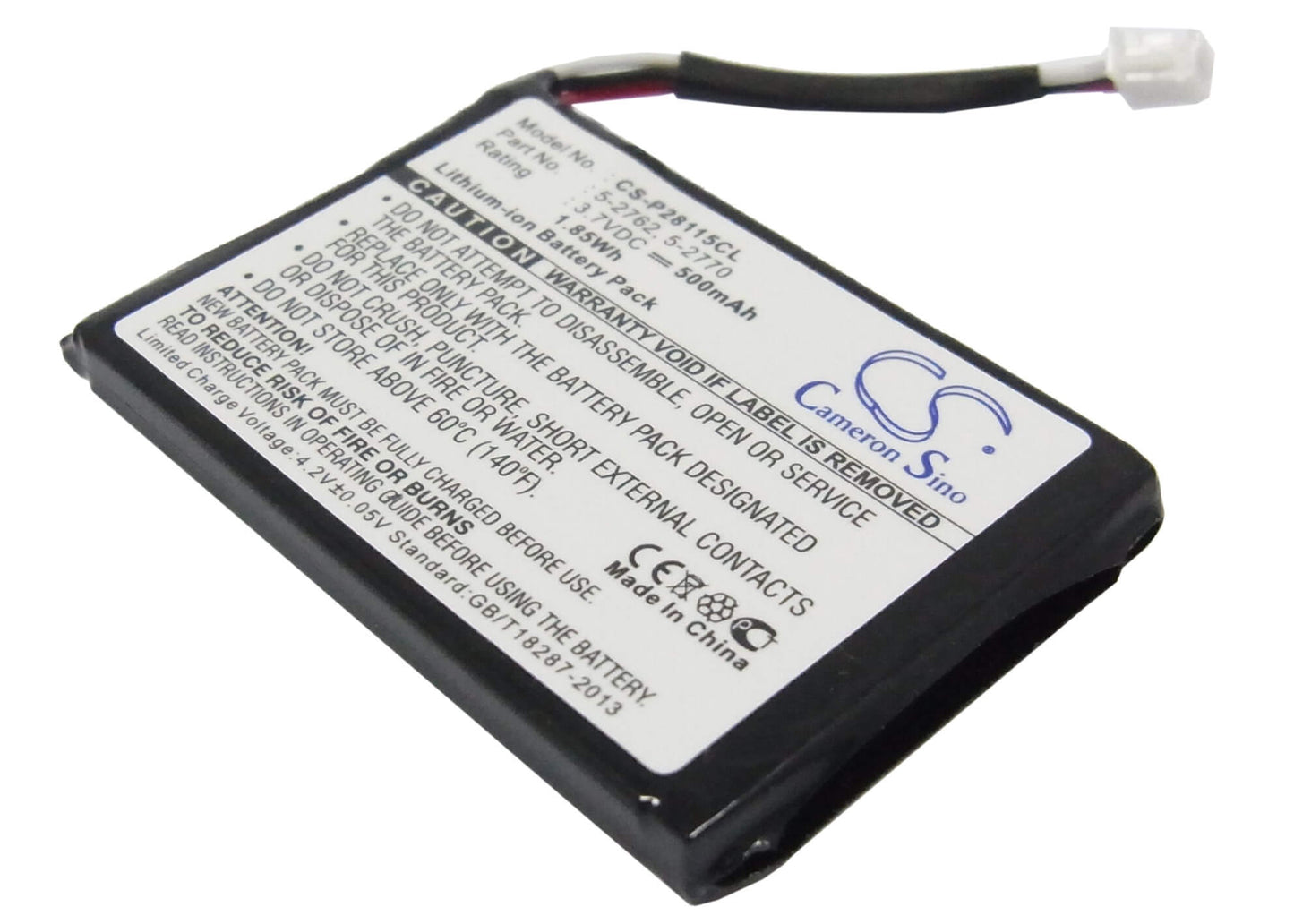 3.7V, 500mAh, Li-ion Battery fits Philips, Id 555, Id 5551b, 1.85Wh