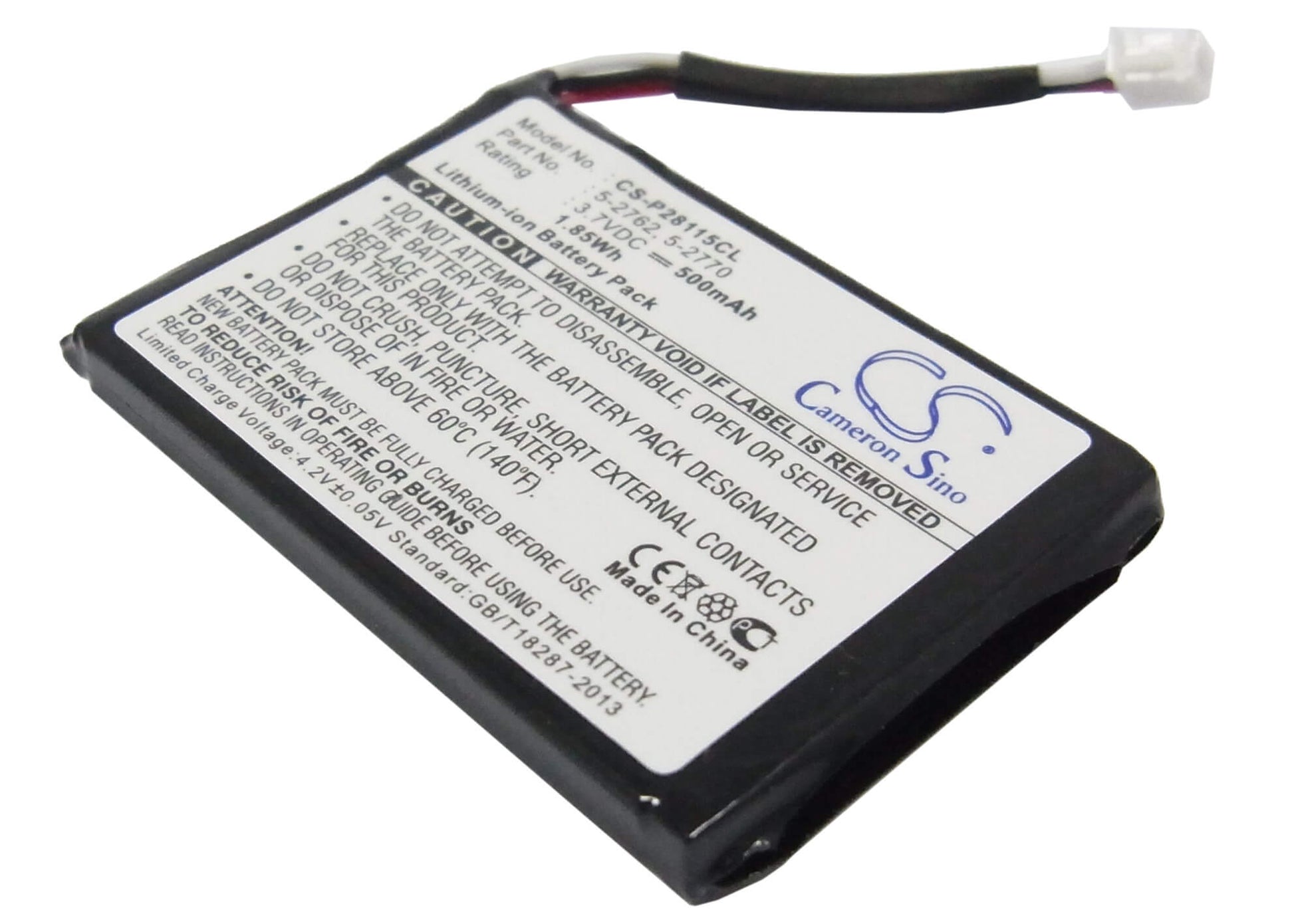 3.7V, 500mAh, Li-ion Battery fits Philips, Id 555, Id 5551b, 1.85Wh