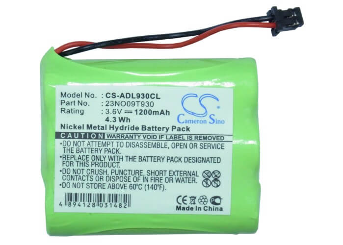 3.6V, 1200mAh, Ni-MH Battery fits Mbo, Alpha, Alpha 1000, 4.32Wh