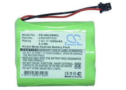 3.6V, 1200mAh, Ni-MH Battery fits Daewoo, Supertel 2000, 4.32Wh