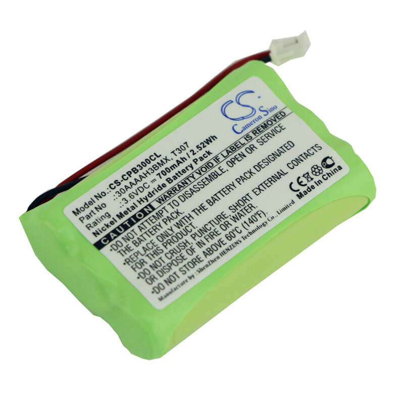 3.6V, 700mAh, Ni-MH Battery fits Swisscom, Classic J218, Classic Mx91, 2.52Wh