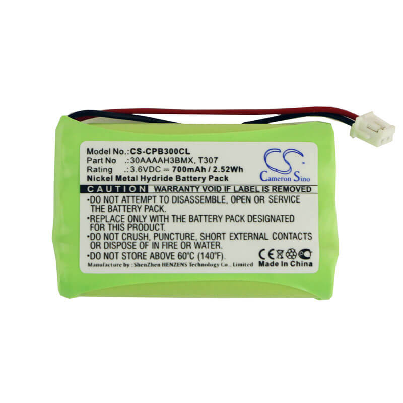 3.6V, 700mAh, Ni-MH Battery fits Swisscom, Classic J218, Classic Mx91, 2.52Wh