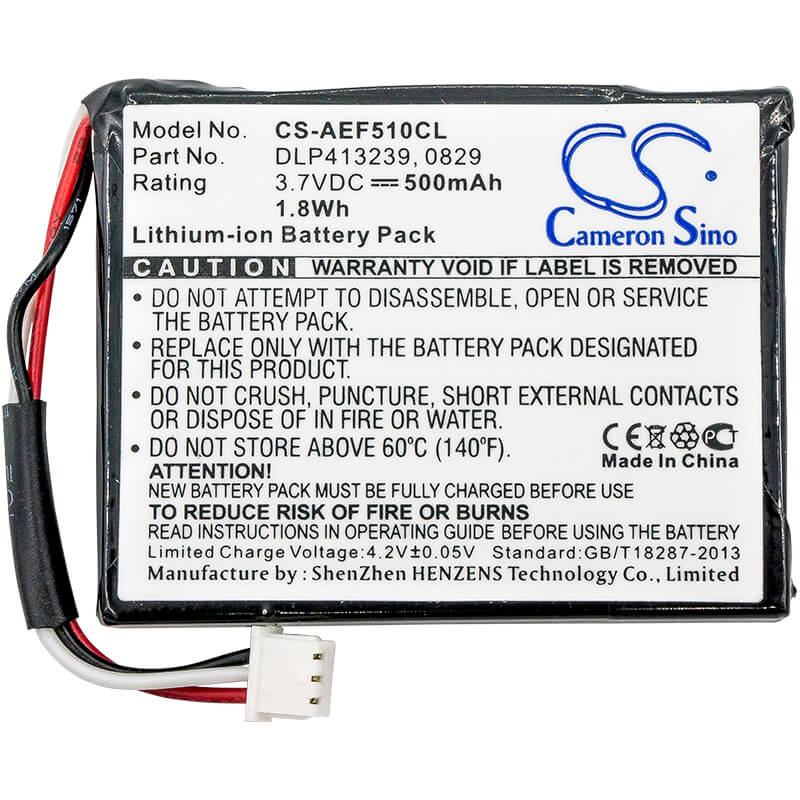 3.7V, 500mAh, Li-ion Battery fits Switel, Df891, 1.85Wh