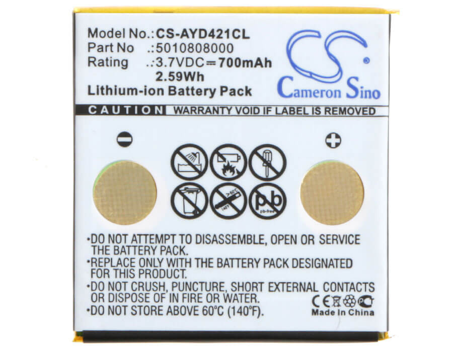 3.7V, 700mAh, Li-ion Battery fits Avaya, D4, D4 Office, 2.59Wh