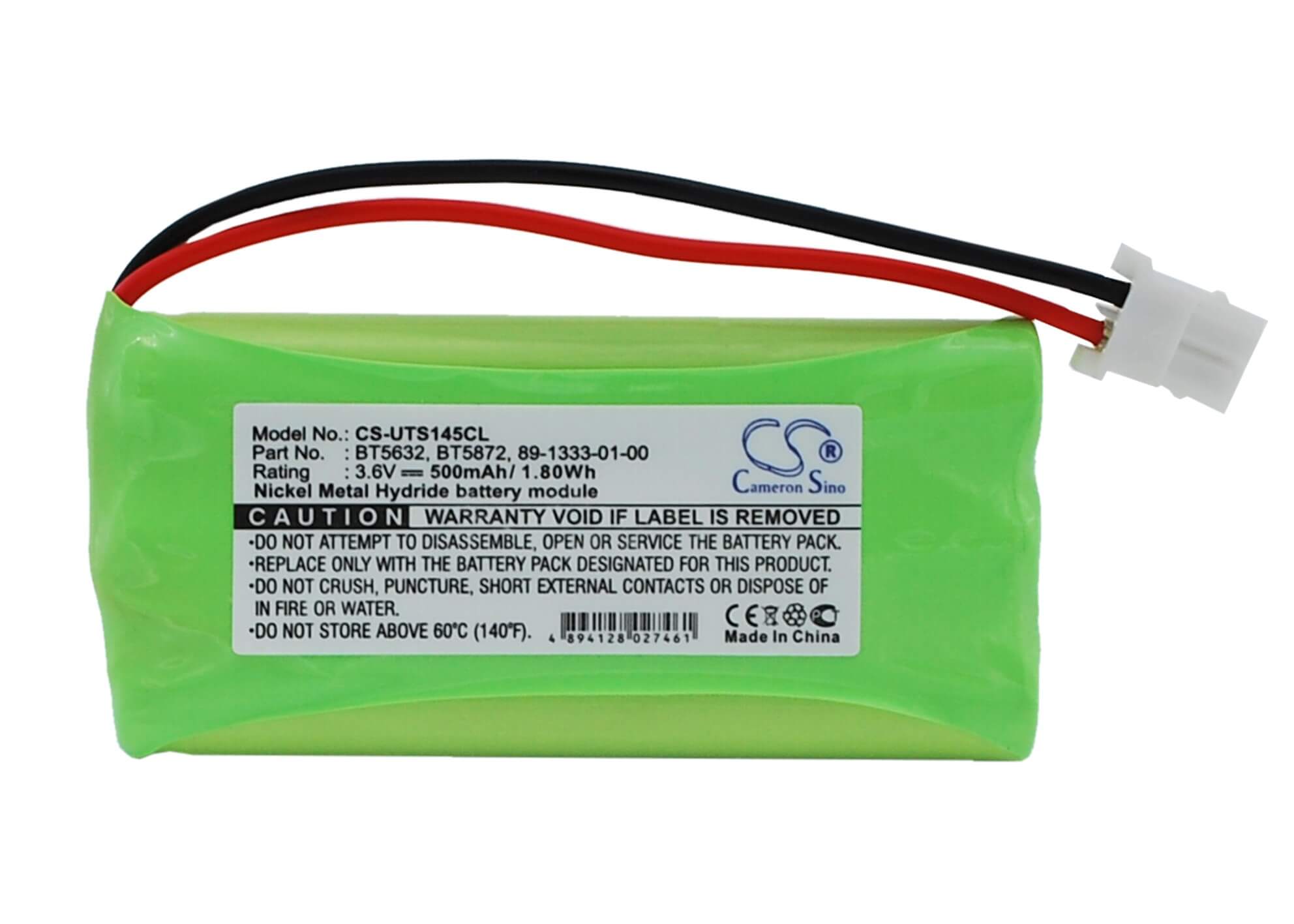 3.6V, 500mAh, Ni-MH Battery fits V Tech, Ls5105, Ls5145, 1.8Wh