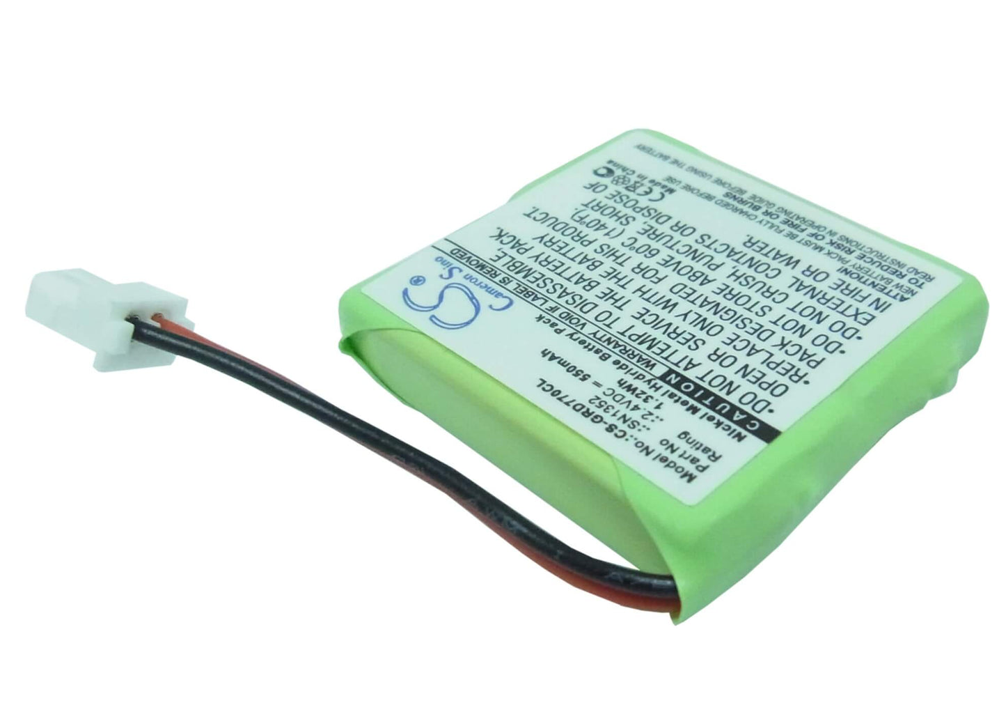 2.4V, 550mAh, Ni-MH Battery fits Grundig, D770a, 1.32Wh