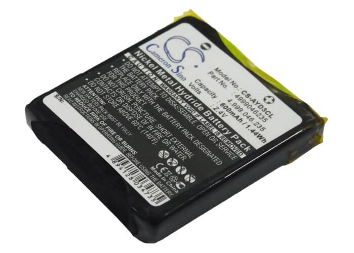Black, 2.4V, 600mAh, Ni-MH Battery fits Openphone, 24, 1.44Wh