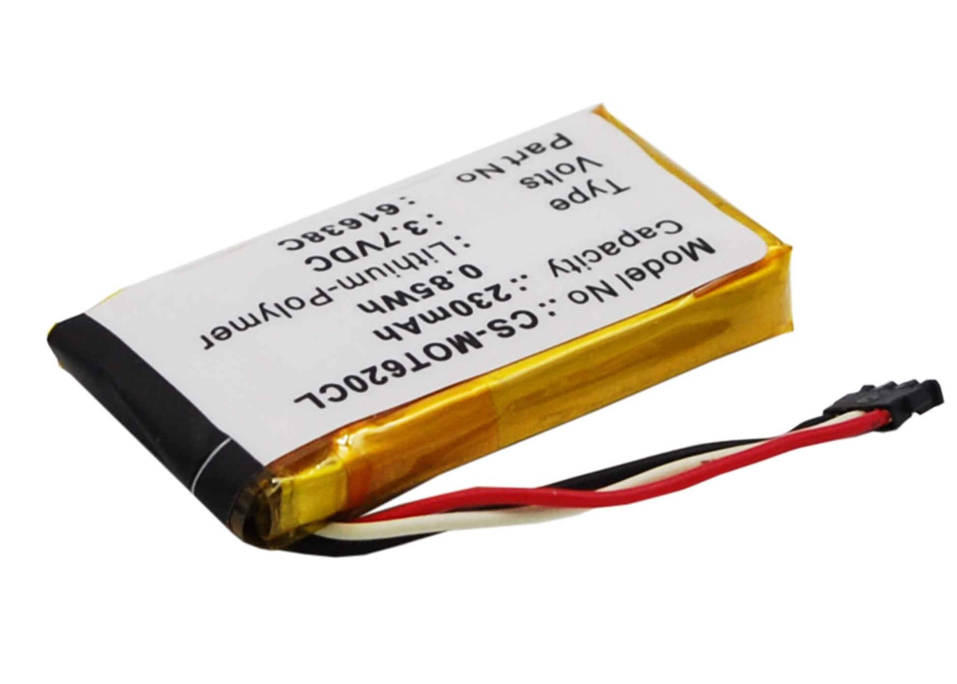 Cordless Phone 3.7V, 230mAh, Li-Polymer Battery fits Motorola, Dect 6.0, It6, 0.851Wh