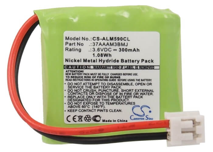 3.6V, 300mAh, Ni-MH Battery fits Gp, 37aaam3bmj, 1.08Wh