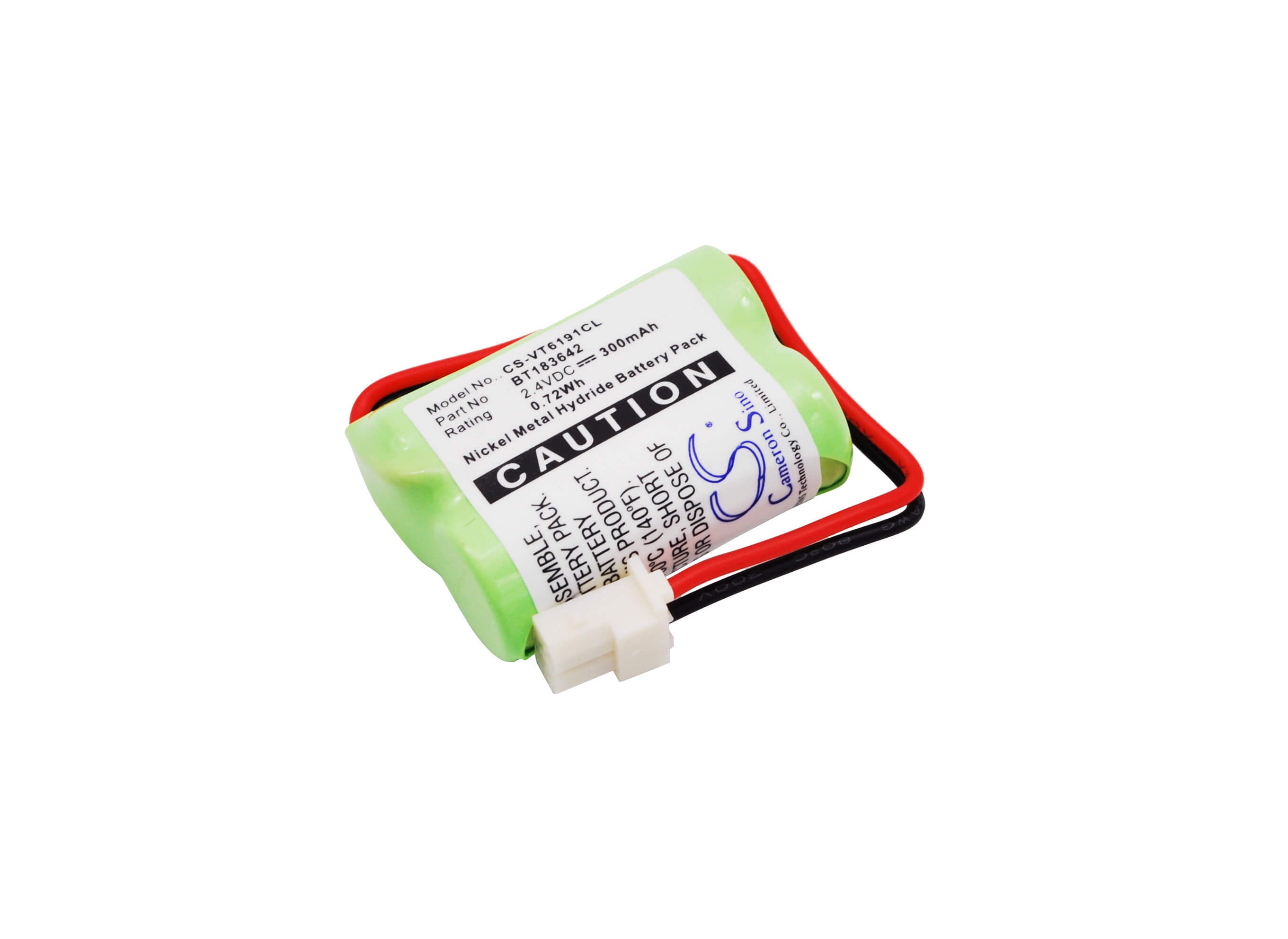 2.4V, 300mAh, Ni-MH Battery fits V Tech, Ls6005, Ls6191, 0.72Wh