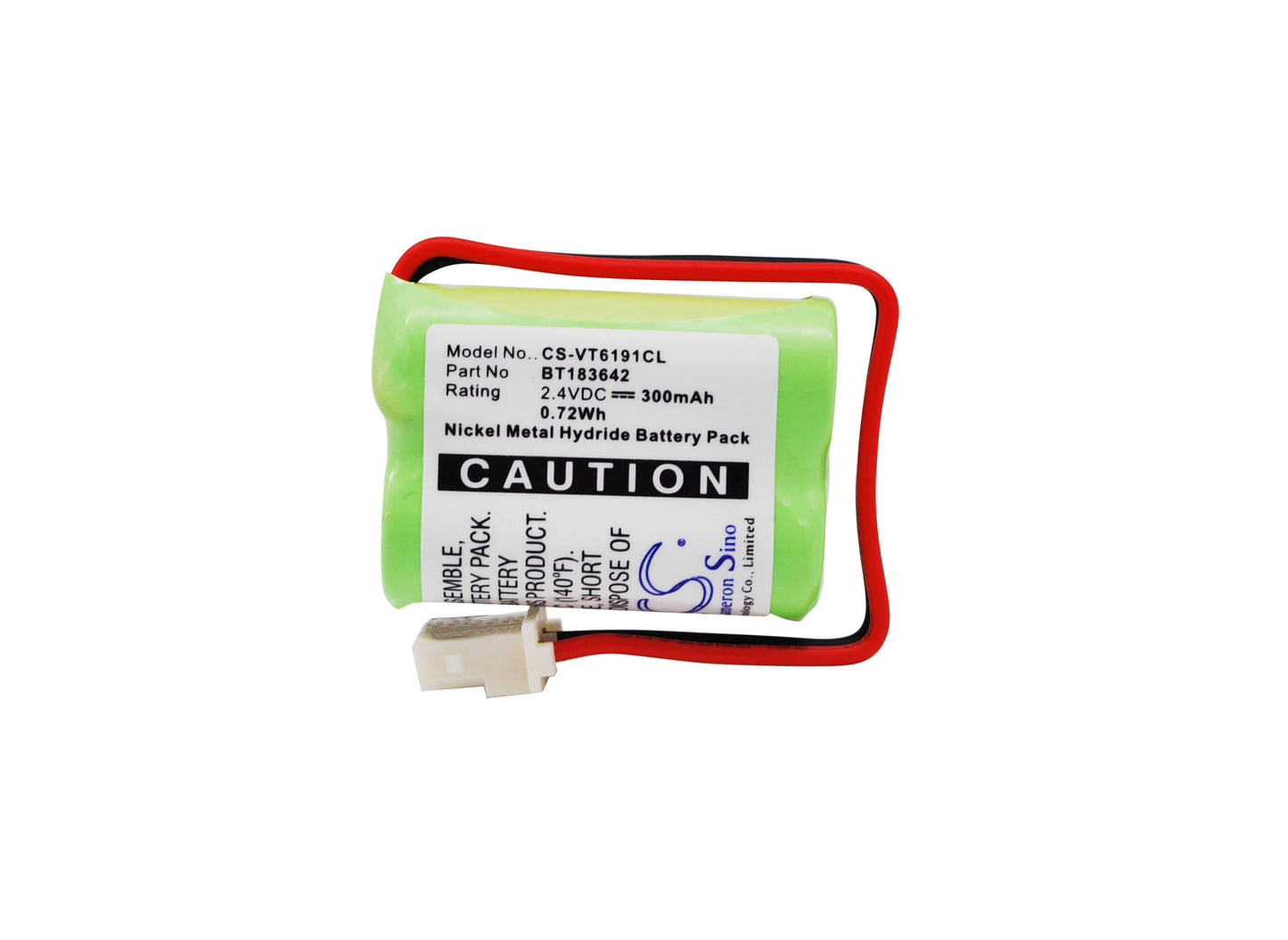 2.4V, 300mAh, Ni-MH Battery fits V Tech, Ls6005, Ls6191, 0.72Wh