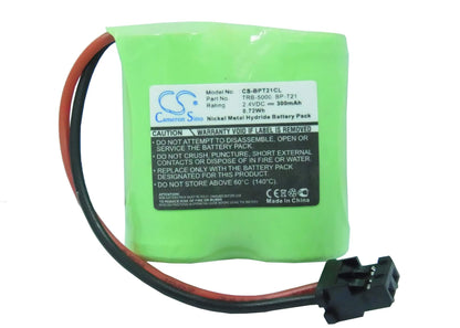 2.4V, 300mAh, Ni-MH Battery fits Sony, Spp-52, Spp-62, 0.72Wh