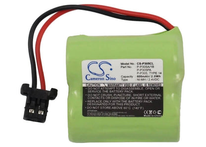 2.4V, 600mAh, Ni-MH Battery fits Ge, Pch0, 1.44Wh