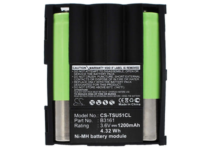 3.6V, 1200mAh, Ni-MH Battery fits Hirschmann, 1200, 4.32Wh
