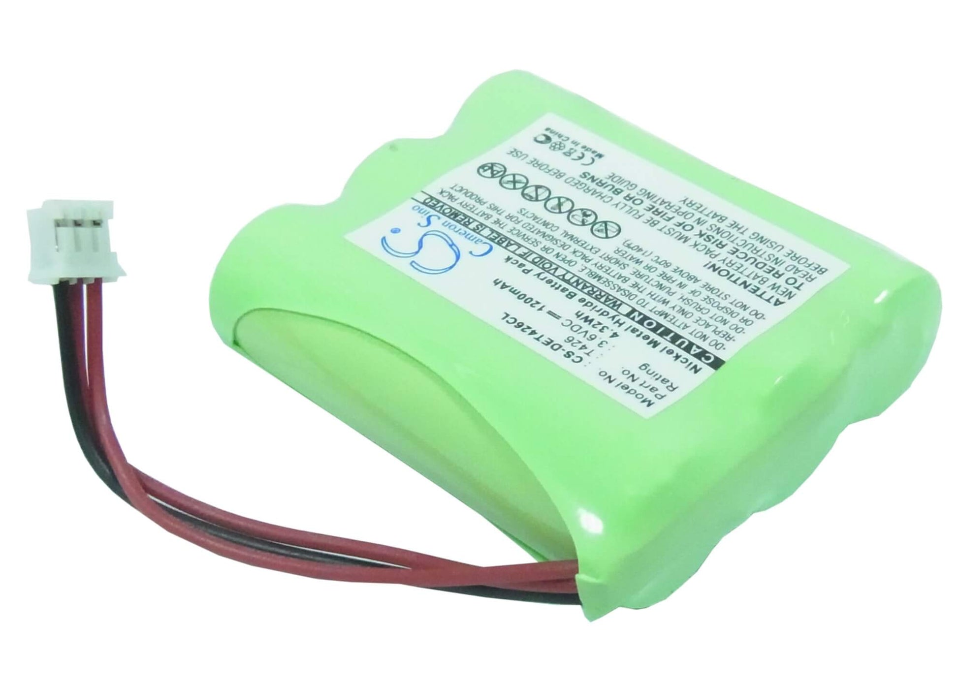 3.6V, 1200mAh, Ni-MH Battery fits Olympia, Mira Plus, Voice, 4.32Wh