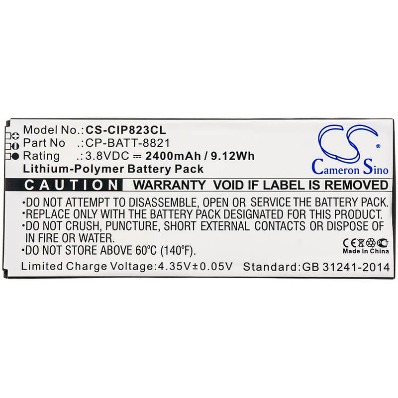 3.8V, 2400mAh, Li-Polymer Battery fits Cisco, 8821, Cp-8821-ex-k9-bun, 9.12Wh