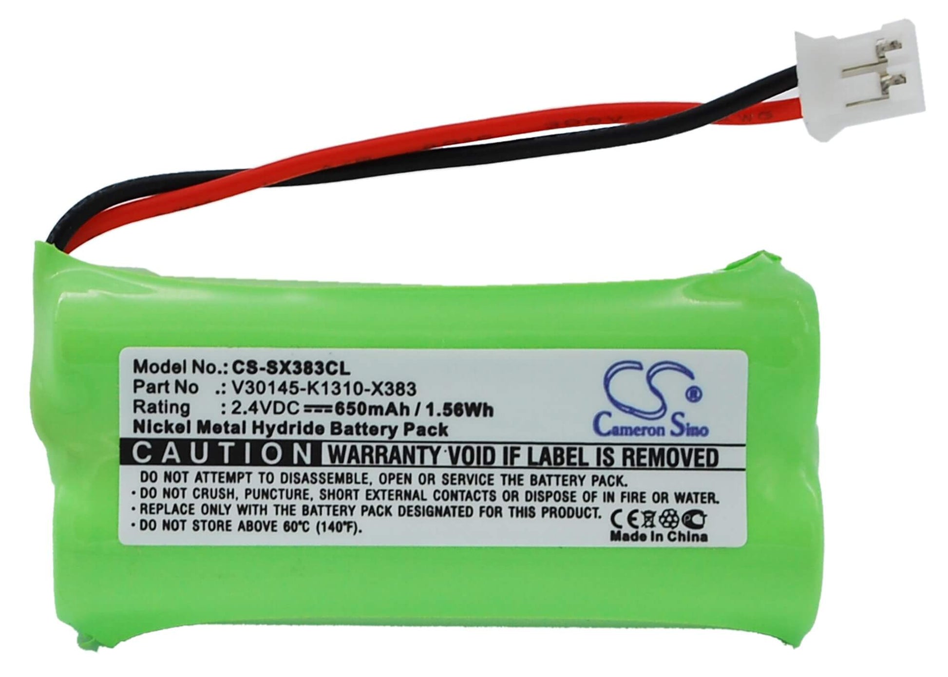 2.4V, 650mAh, Ni-MH Battery fits Siemens, Gigaset A12, Gigaset A120, 1.56Wh