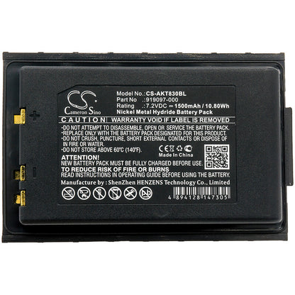 7.2V, 1500mAh, Ni-MH Battery fits Akerstroms, 100j, 100j Transmitters, 10.8Wh