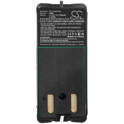 3.6V, 700mAh, Ni-MH Battery fits Jay, A001, Remote Control Ecu, 2.52Wh