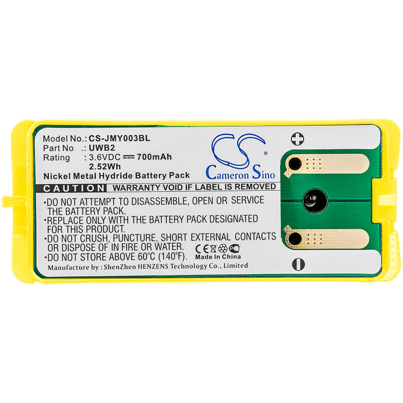 3.6V, 700mAh, Ni-MH Battery fits Jay, A003 Has, Modular Industrial Radio Remot, 2.52Wh