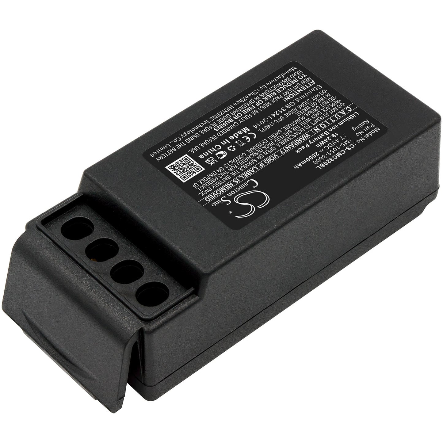 CS-CMC320BL, Crane Remote Control 7.4V, 2600mAh, Li-ion Battery fits Cavotec, M9-1051-3600 Ex, Mc-3, 19.24Wh