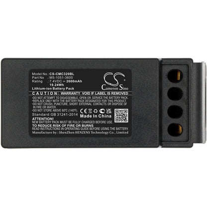 CS-CMC320BL, Crane Remote Control 7.4V, 2600mAh, Li-ion Battery fits Cavotec, M9-1051-3600 Ex, Mc-3, 19.24Wh