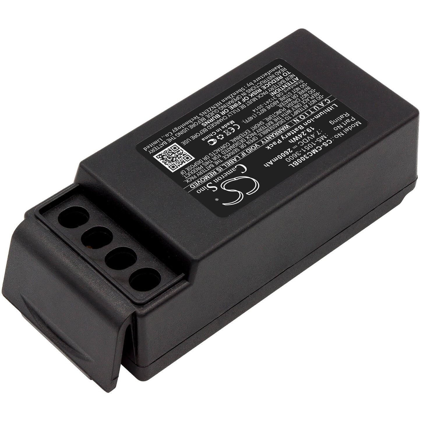 CS-CMC300BL, Crane Remote Control 7.4V, 2600mAh, Li-ion Battery fits Cavotec, M9-1051-3600 Ex, Mc-3, 19.24Wh