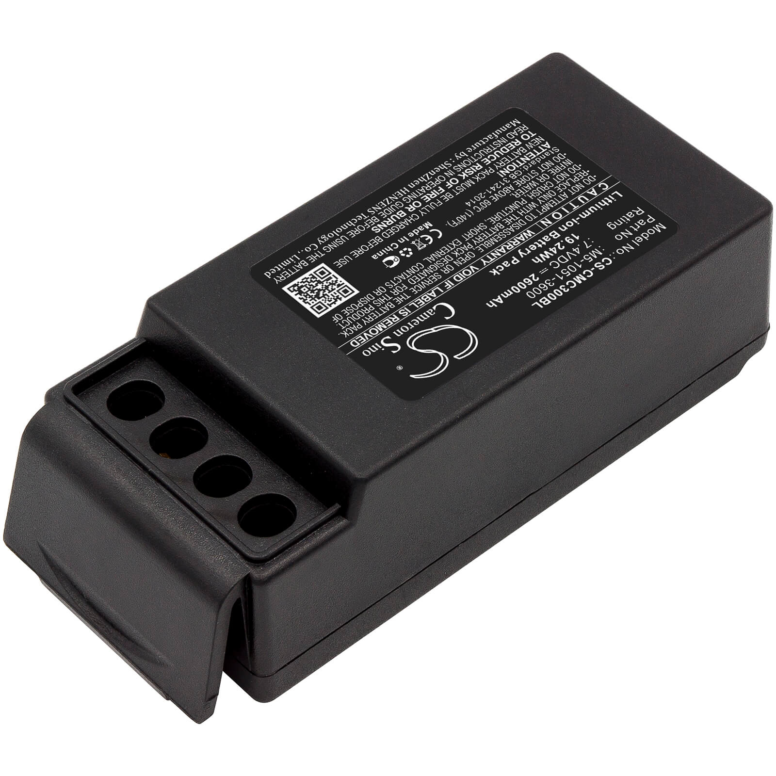 CS-CMC300BL, Crane Remote Control 7.4V, 2600mAh, Li-ion Battery fits Cavotec, M9-1051-3600 Ex, Mc-3, 19.24Wh
