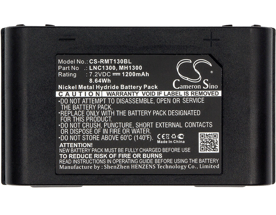 7.2V, 1200mAh, Ni-MH Battery fits Ravioli, Mh1300, Micropiu, 8.64Wh