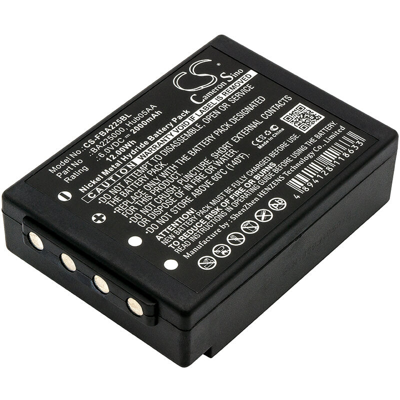 6.0V, 2000mAh, Ni-MH Battery fits Hbc, Linus 6, Radiomatic Eco, 12Wh