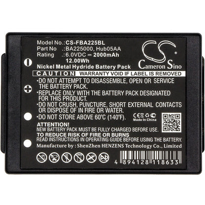 6.0V, 2000mAh, Ni-MH Battery fits Hbc, Linus 6, Radiomatic Eco, 12Wh