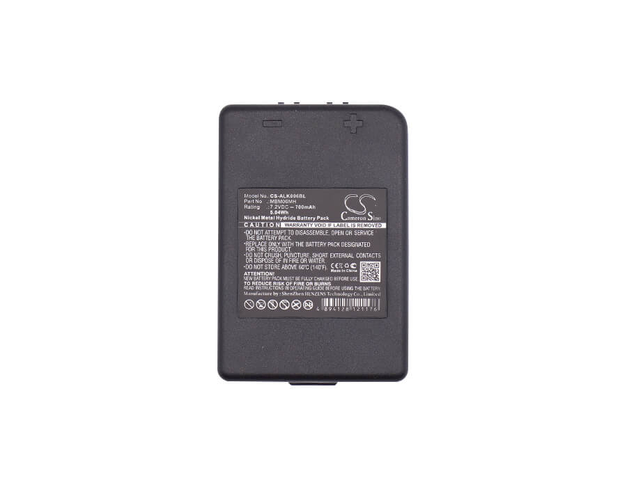7.2V, 700mAh, Ni-MH Battery fits Autec, E16 Ktc, E16 Sirio 42, 5.04Wh