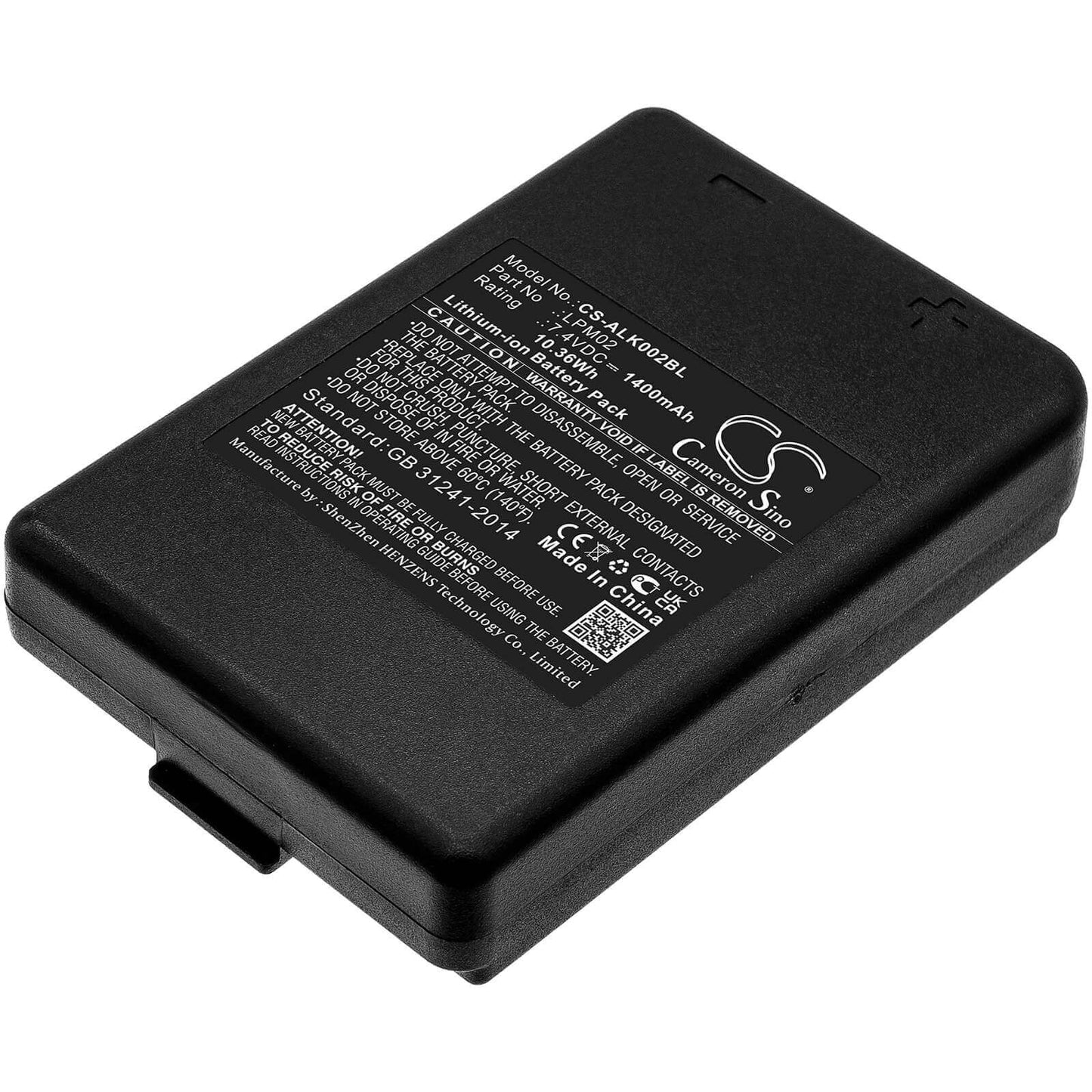 7.4V, 1400mAh, Li-ion Battery fits Autec, Ajm, Ajr, 10.36Wh