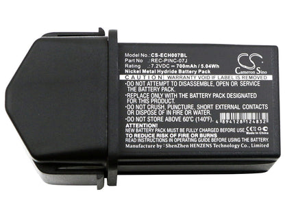 7.2V, 700mAh, Ni-MH Battery fits Elca, Control-07, Control-07mh-a, 5.04Wh