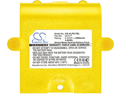 4.8V, 2000mAh, Ni-MH Battery fits Apollo, 26.517, 9.6Wh