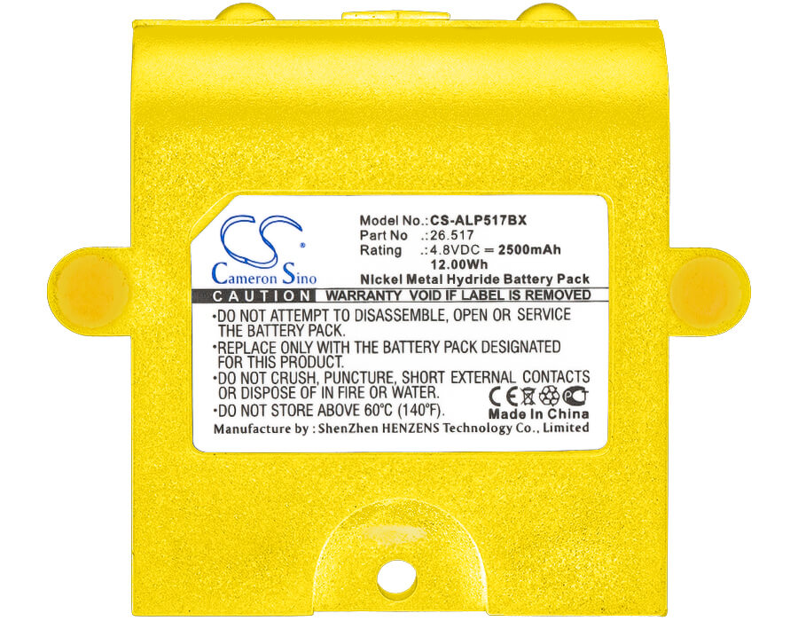 4.8V, 2500mAh, Ni-MH Battery fits Apollo, 26.517, 12Wh