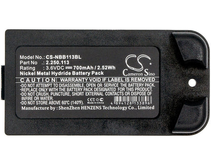 3.6V, 700mAh, Ni-MH Battery fits Nbb, 22501113, Planar-c, 2.52Wh