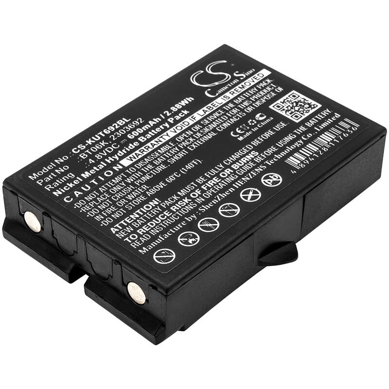 4.8V, 600mAh, Ni-MH Battery fits Ikusi, 2303692, Atex Transmitters, 2.88Wh