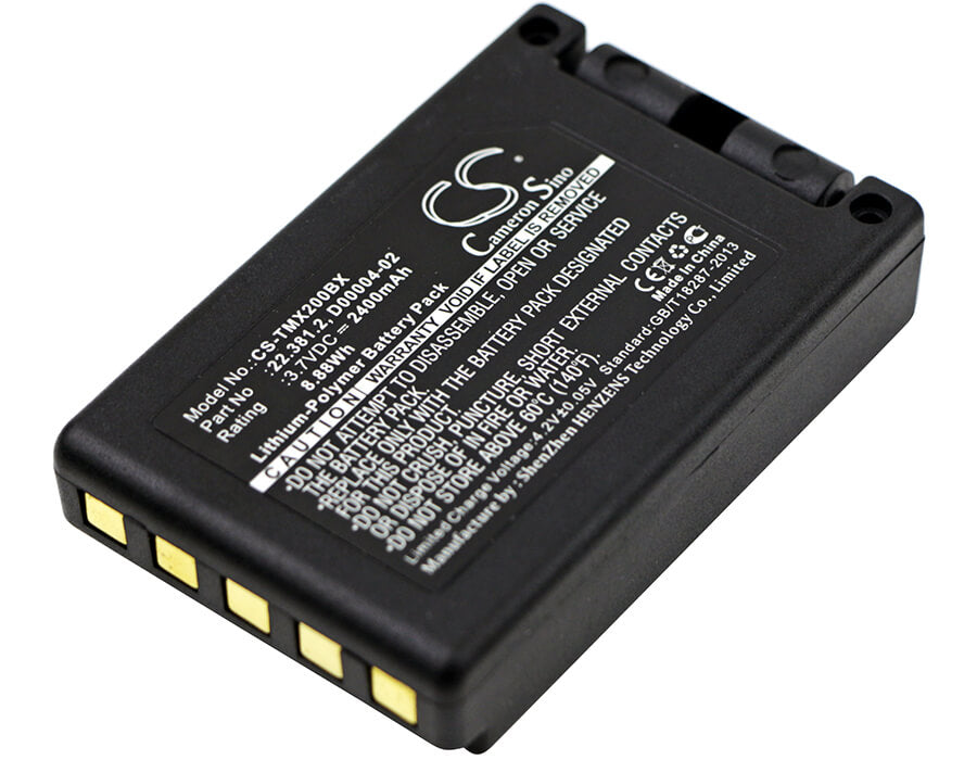 3.7V, 2400mAh, Li-ion Battery fits Teleradio, Tg-txmnl, Transmitter Tele Radio Tg-txmn, 8.88Wh