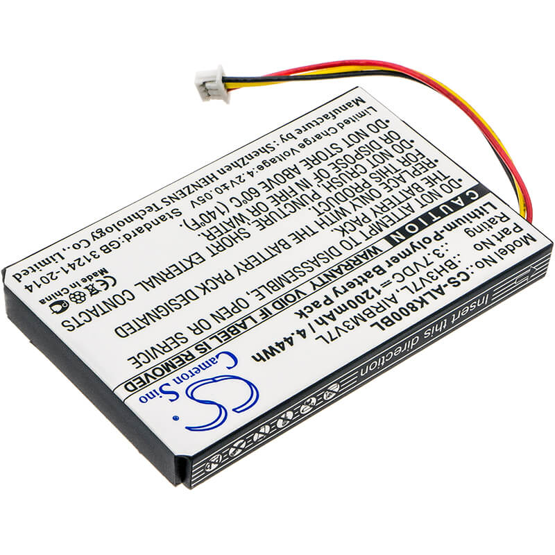 3.7V, 1200mAh, Li-Polymer Battery fits Autec, Air A4, Air A6, 4.44Wh